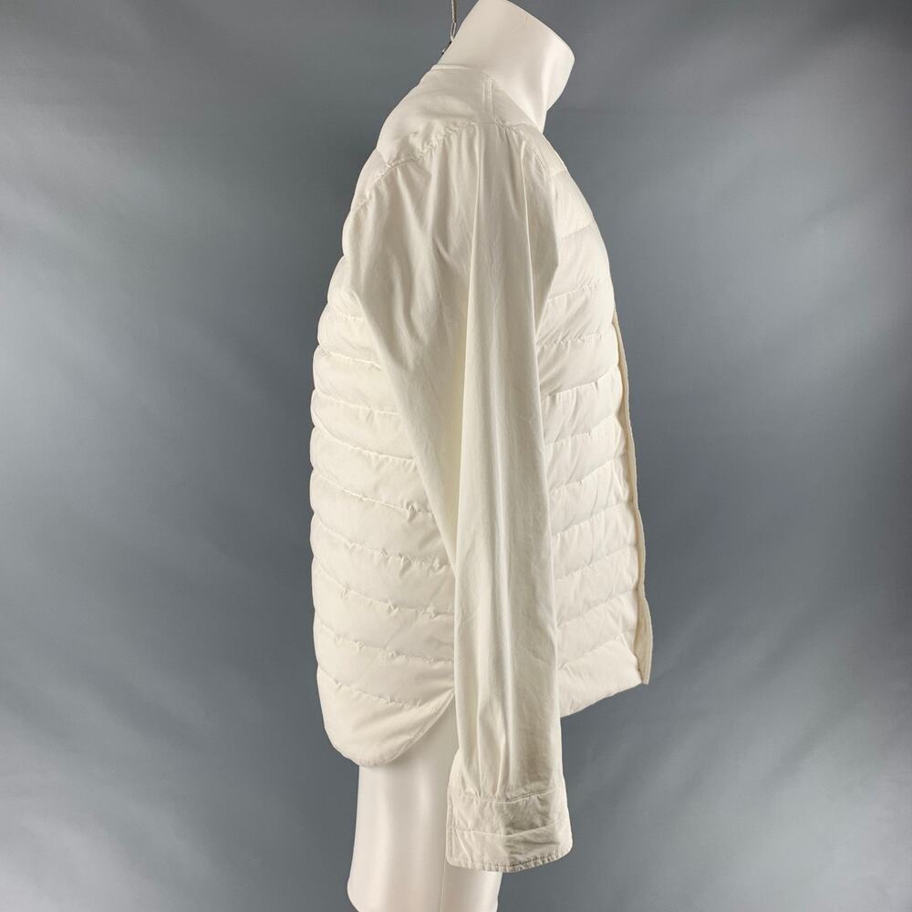 Sasquatchfabrix Size Xl Off White Quilted Cotton Blend Jacket View 2